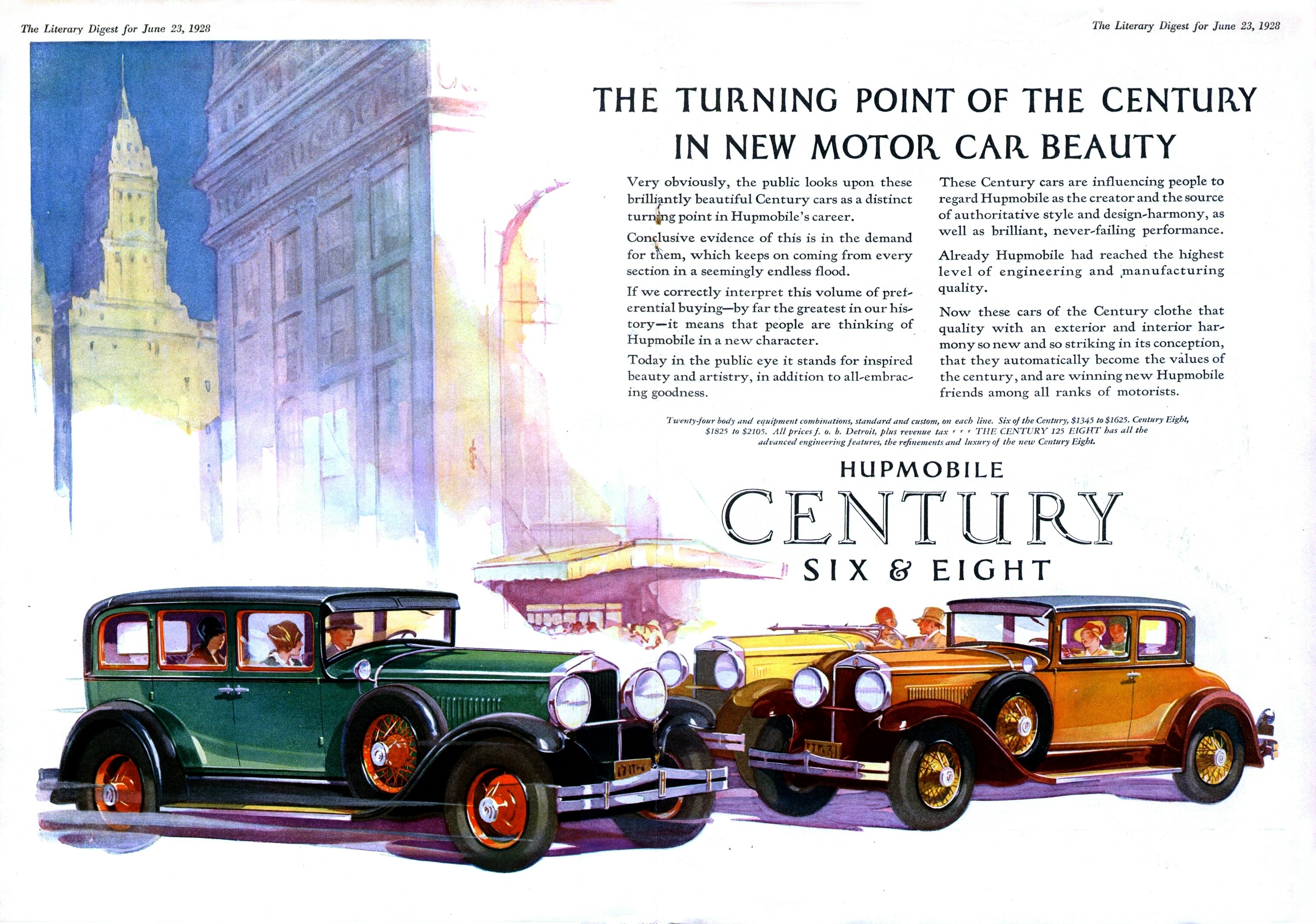 1928 Hupmobile Auto Advertising